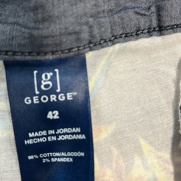 GEORGE shorts floral tropical vacation summer size 42 - Picture 7 of 7